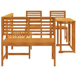 Garden Bench Set 4 pcs Brown Solid acacia wood 3328689