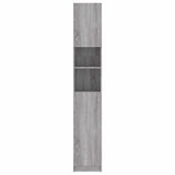 Bathroom Cabinet Grey Sonoma 32x25.5x190 cm Engineered Wood 815538