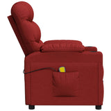Massage Chair Wine Red Fabric 348085