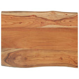 Table Top 80x60x2.5 cm Rectangular Solid Wood Acacia Live Edge 370620