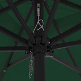 Garden Parasol Green 295 x 295 x 245 cm Polyester and Steel 42003661