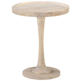 ZNTS Side Table Ø60x75 cm Solid Mango Wood 320598