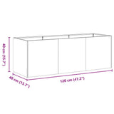 Planter Olive Green 120x40x40 cm Cold-rolled Steel 860678