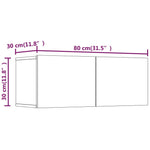 4 Piece TV Cabinet Set White Engineered Wood 3114526