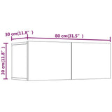 4 Piece TV Cabinet Set Black Engineered Wood 3114607