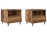 Bedside Cabinet 2 pcs Old Wood 40 x 35 x 50 cm Engineered Wood 882650