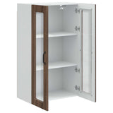 Wall Glass Cabinet PORTO Brown Oak 60 x 31 x 100 cm 885532