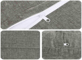Cushion Cover 6 pcs HEERLEN Dark Grey 60 cm Chenille Fabric 922956