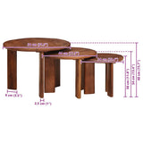 Nesting Coffee Tables 3 pcs Honey Brown Solid Mango Wood 4104660