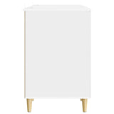 Desk High Gloss White 142.5 x 50 x 75 cm Engineered Wood 3414598