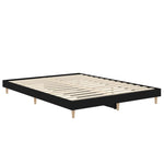 ZNTS Bed Frame without Mattress Black 135x190 cm Double Engineered Wood 832078