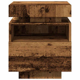 ZNTS Bedside Cabinet with LED Lights Old Wood 40x39x48.5 cm 857658