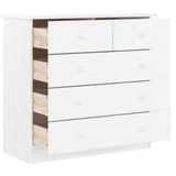 Chest of Drawers ALTA White 77x35x73 cm Solid Wood Pine 353922