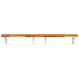 Basin Shelf Wall Mounted Steel and Solid Wood Acacia 3302756