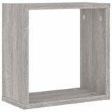Wall Cube Shelves 6 pcs Grey Sonoma 30x15x30 cm 815884