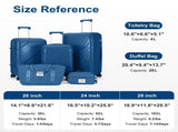 4-Piece Luggage Set with 2 Handbags & 8-Piece Toiletry Kit Durable PP Suitcase 11803705