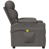 Massage Chair Dark Grey Fabric 348083