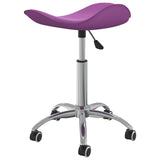Salon Spa Stool Purple Faux Leather 323691