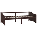 ZNTS 3-Seater Day Bed without Mattress Dark Brown 90x200cm 322167