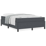 Bed Frame with Mattress Dark Grey 140 x 200 cm Fabric 3399126