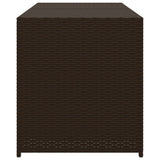 Garden Storage Box Brown 283L Poly Rattan 365313