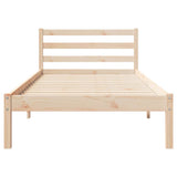 Bed Frame Brown 215.5 x 105.5 x 69.5 cm Solid Pine Wood 869764