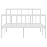 Bed Frame White Metal 120 x 200 cm Durable Bed Frame 284564