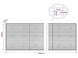 Gabion with 5 mm Wire and 5x2.5 cm Mesh 700x20x150 cm 3463616