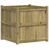 Garden Planter 70x70x70 cm Impregnated Wood Pine 837438