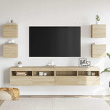 Wall Mounted TV Cabinets 4 pcs Sonoma Oak 30.5x30x30 cm 804492