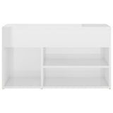 Shoe Bench High Gloss White 80x30x45 cm Engineered Wood 808753
