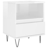 Bedside Cabinet High Gloss White 40x35x50 cm Engineered Wood 830624
