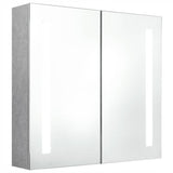LED Bathroom Mirror Cabinet Concrete Grey 62x14x60 cm 326518