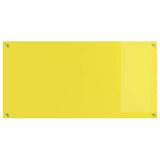 Kitchen Backsplash 2 pcs Yellow 120 x 60 cm Tempered Glass 3415517