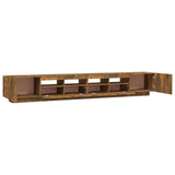 3 Piece TV Cabinet Set with LED Lights Smoked Oak Engineered Wood 3120173