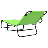 Folding Sun Lounger Folding Green 188 x 57 x 86.5 cm Polyester 42003144