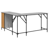 Desk Grey Sonoma 141x141x75 cm Engineered Wood 837600