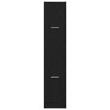 Apothecary Cabinet Black Oak 30x41x144.5 cm Engineered Wood 862054