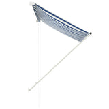 Retractable Awning 150x150 cm Blue and White 143746