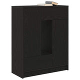 Sideboard with Drawers and Doors Black Oak 73x31x90 cm 861851