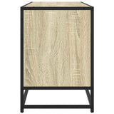 TV Cabinet Sonoma Oak 100x35x50 cm Engineered Wood and Metal 848830