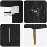 Highboard Black oak 69.5 x 34 x 180 cm Engineered Wood 3394580