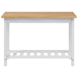 Console Table EKAI White 112 x 35 x 76 cm Solid Pine Wood 42037018