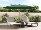 Garden Parasol with Wooden Pole Green 299x240 cm 363168