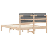 Bed Frame with Upholstered Headboard Light Grey 160 x 200 cm 877824
