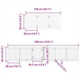 Dog Gate with Door Foldable 15 Panels White 750 cm Poplar Wood 3155649
