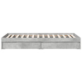 Bed Frame with Drawers without Mattress Concrete Grey 100x200 cm 3280674