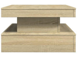 Coffee Table with LED Lights Sonoma Oak 90x50x40 cm 839849