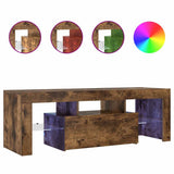 TV Cabinet with LED Lights Smoked Oak 120x35x40 cm 815666