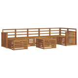 Outdoor Sofa Set 8 pcs Natural Solid Acacia Wood 3375204
